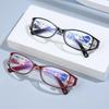 Women'S Elegant Print Of Flowers Reading Glasses Blue Light Blocking Ultra Light Comfortable Hd Clear Lens Far Sight Eyeglasses