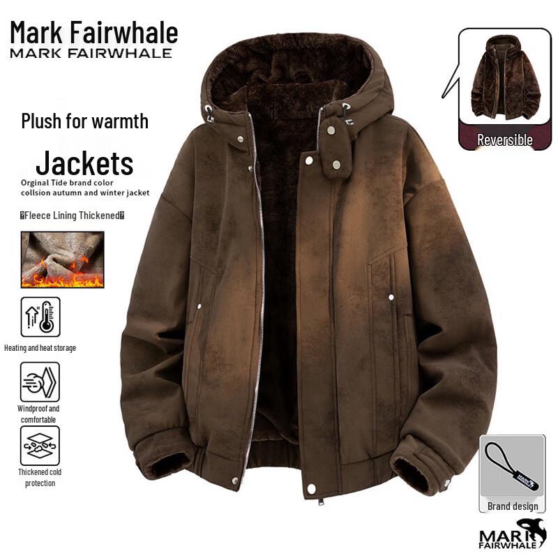Mark Fairwhale Men's Reversible Fleece-Lined Hooded Jacket