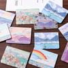 18pcs Vintage Oil Painting Greeting Card Simple Hand-painted Style Blessing Thank You Message Card Diy Blank Card Postcard Gift Wrapping Greeting Card