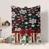 1Pc Christmas Gingerbread Decorations Blanket Soft And Comfortable Casual Warm Camping Travel Christmas Halloween Gift M91739