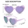 New Oversized Heart Shaped Polarized Sunglasses Uv400 Cute Trendy Love Fashion Eyewear For Women
