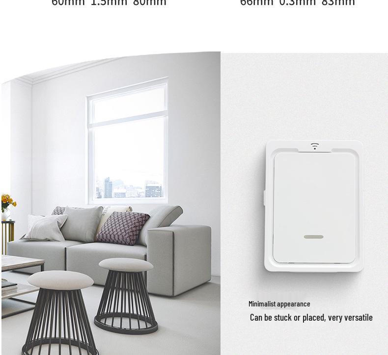 Wireless Multi-Functional Smart Scene Panel Switch with Mijia APP Bluetooth BLE Integration, No Wiring Needed for Whole House Connectivity