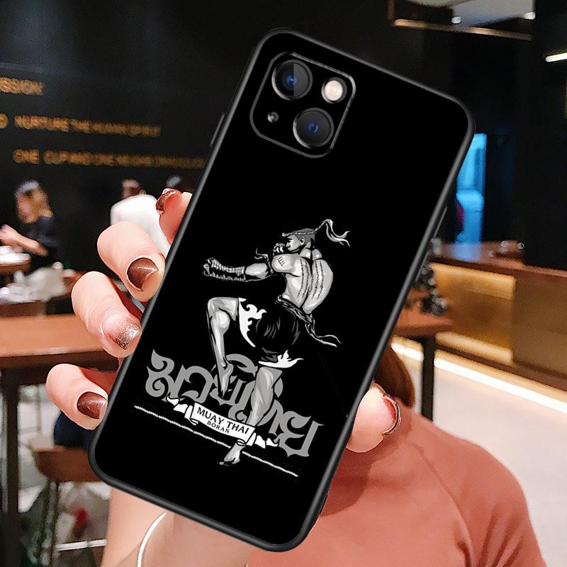 Чехол для телефона Муай Тай Для iPhone 16 Pro Max 14 13 12 11 15 Pro Max Plus 12 13 Mini XR 16e Funda Чехол