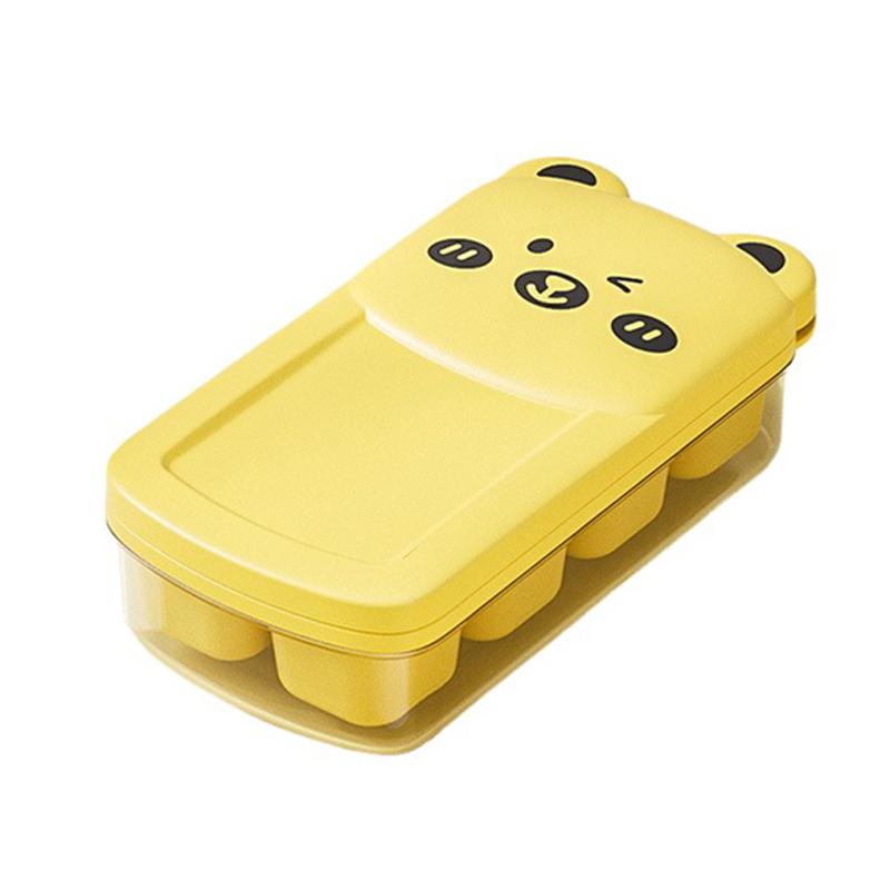 Small Ice Cube Trays With Lid And Bin,8 Cubes Each, Easy Release And Stackable,Ice Cube Tray For Mini Fridge, For Coffee,Lemon