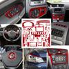 Car Accessories For Volkswagen VW Golf 7 GTI MK7 2014- Car Styling Interior Carbon Fiber Red Stickers