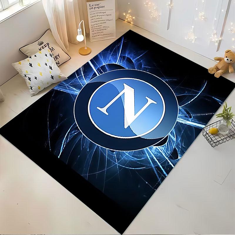 Blue Neon Letter "N" Design suitable as a non-slip mat for the living room or bedroom sofa