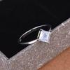 Zhenrong Princess Moonstone Square Ring: European & American Minimalist Engagement Ring for Women