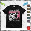 Live Fast Eat Trash Animal Funny Raccoon T-Shirt Unisex