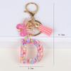 Розовый брелок с пайетками, подвеска с буквой, серьги-шармы
