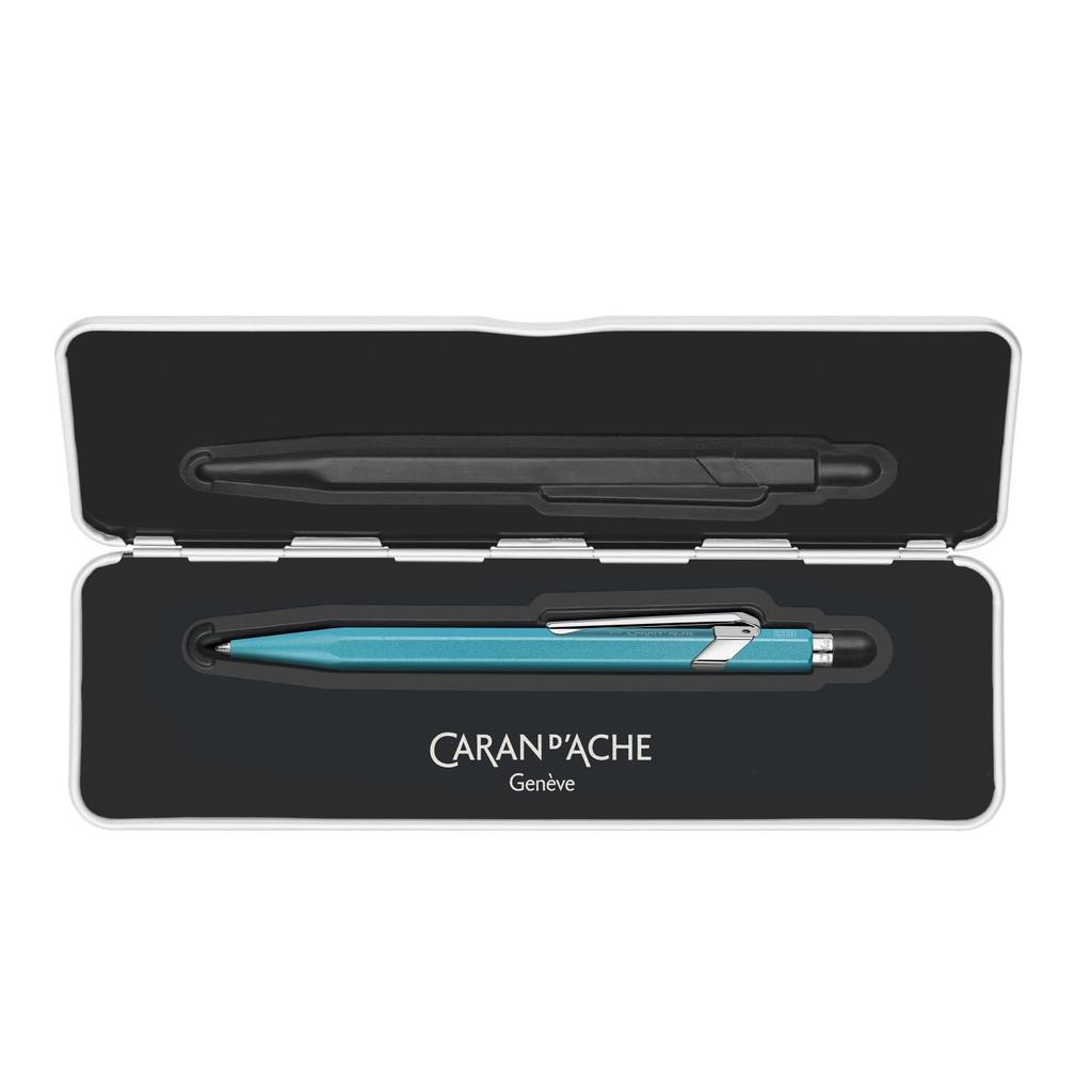 Caran d'Ache Шариковая ручка, на масляной основе, 849 Color Matte X, Бирюзовый, NF0849-681, Металлическая коробка, Официально импортировано