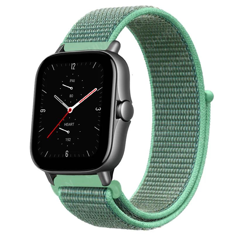 20mm/22mm Nylon Loop Watch Band For Amazfit GTS/4/2/2e/3/GTS2 Mini/GTR 4/3 pro/GTR2/2e/stratos 2/3 Bracelet Amazfit Bip-u Strap