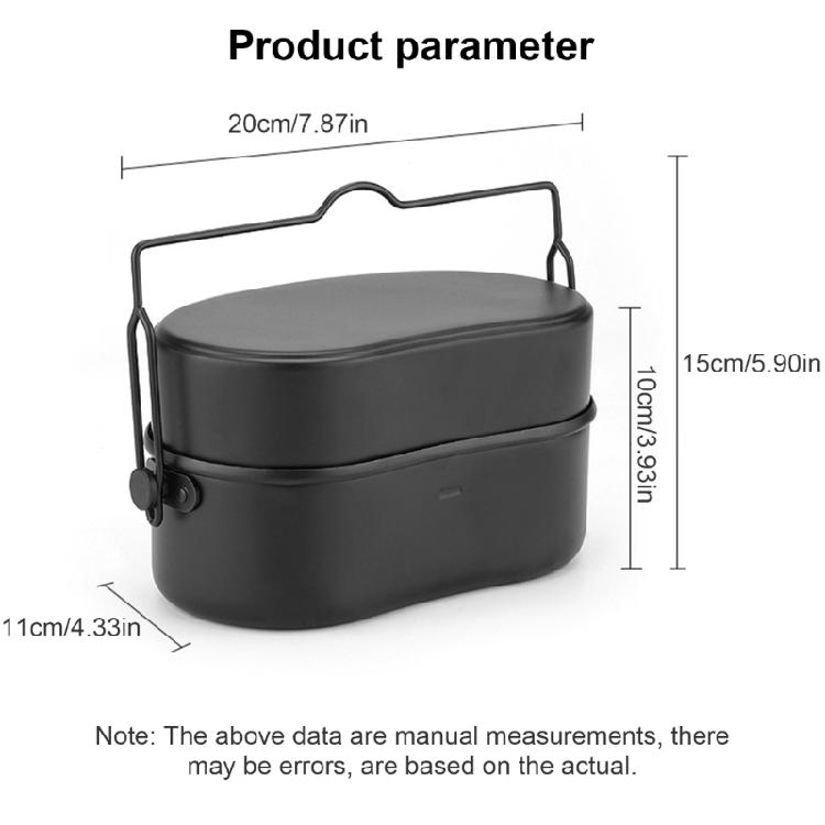 Раздельный штабелируемый контейнер для ланча, безопасный для микроволновой печи, контейнер для еды для походов и активного отдыха