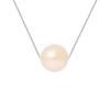 Ожерелье - - пресноводный культивированный жемчуг - 9-10 мм - натуральный розовый - серебро 925 пробы