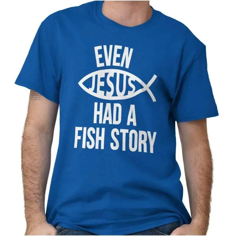 Christian Faith Even Jesus Had A Fish Story Womens Or Mens Crewneck T Shirt