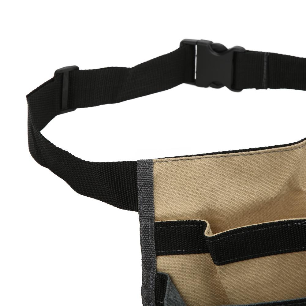 Adjustable Belt Waist Hanging Bag 5-Pocket Storage Bag Durable Canvas Organizer  Gardening Work