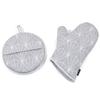 STYLE Decor Mitten Set, Silver Light Silver Gray, Nordic Style, Heat-Resistant Kitchen Gloves, Trivet, W3301220