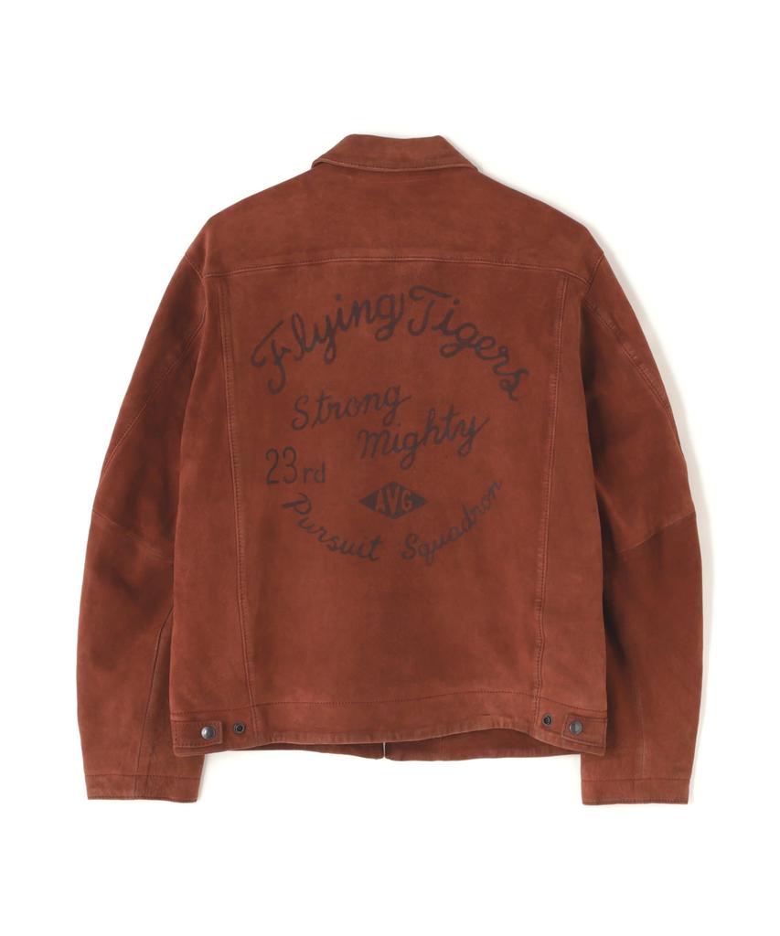 КУРТКА СУВЕНИРНАЯ ИЗ СТАРЕНОЙ ЗАМШИ XL 439 Brick [Avirex] Мужская 783-4250008