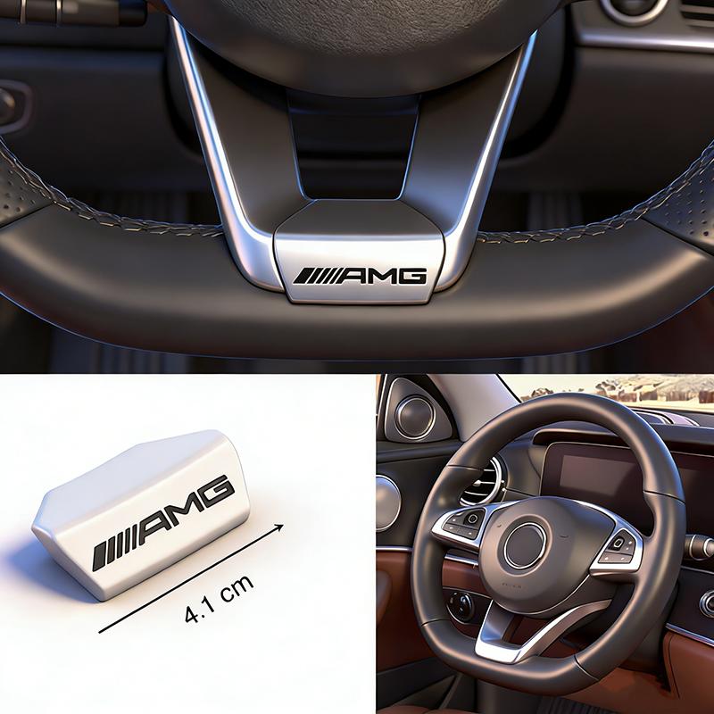 Car Steering Wheel Emblem Stickers Interior Badge For Mercedes Benz AMG W203 W206 W220 W205 W211 W212 W201 W168 W169 GLC GLA GLE o2