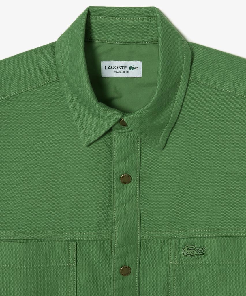 LACOSTE Мужская рубашка Ch9445-56G 02M, японский крой, свободная посадка, нагрудный карман