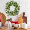 Венок из искусственных листьев эвкалипта, венок из искусственных зеленых листьев с ягодами, венок из искусственного эвкалипта для дома, крыльца, стены, двери, декор
