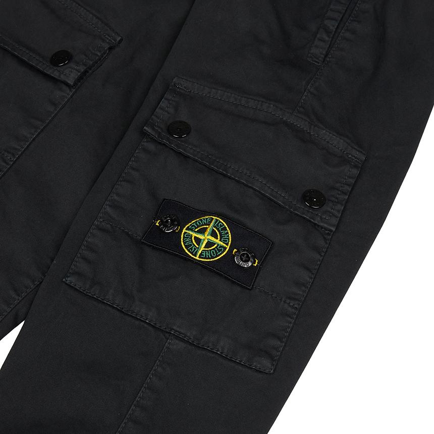 STONE ISLAND Однотонные повседневные брюки для детей, с застежкой-молнией, средней посадки, облегающие, Детские брюки, Черный 811630115-V0129