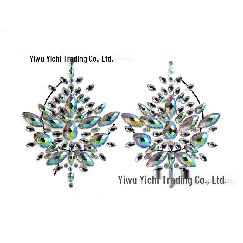 Блестящие тату-наклейки для макияжа и украшения груди на карнавал