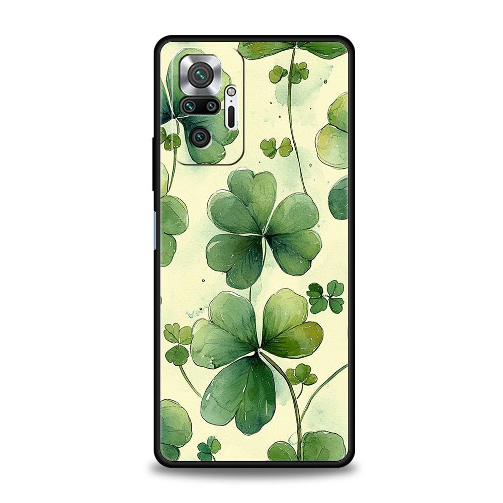 Милый чехол для телефона 'Счастливая трава' для Xiaomi Redmi Note 15 14 13 12 5G 11 10 Pro Plus 4G 9S 14C 13C 12C 10C Мягкий чехол из ТПУ