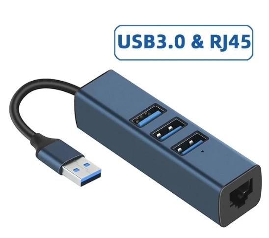 USB TypeC Ethernet USB на RJ45 Хаб 100М Ethernet Адаптер Сетевая Карта с USB3.0 2.0 Хабом Без Драйверов Для Ноутбука
