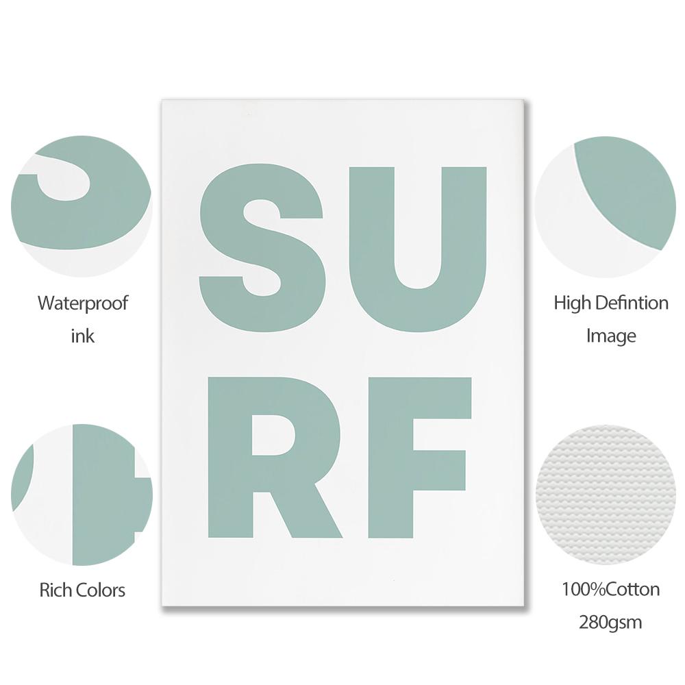 Boho Surf Gallery Wall Art Poster Set Of 6 Canvas Prints Декор детской комнаты Пляжный минимализм Простая скандинавская живопись Домашний декор