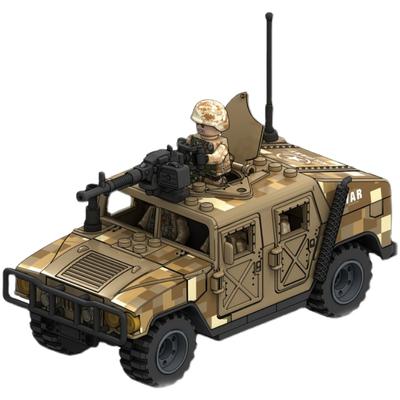 Армия США, спецназ Hummer, внедорожник, автомобиль, солдаты, военное оружие, фигурки, блоки, сборка, модель, строительные наборы, игрушки