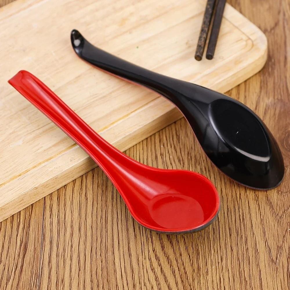 1/5/10pcs Heat-resistant Soup Spoon Bicolor Rice Spoons Japanese Style Tablespoon Kitchen Cutlery
