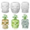 Xiaomi 2026 3D Halloween Silicone Mold Skull Pumpkin Shape DIY Crystal Epoxy Resin Drop Glue Gypsum Potted Decorative Mould