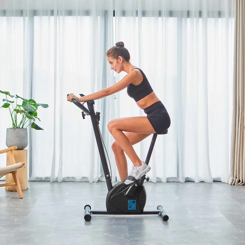 Fit For Life - Be Bike V5 - Vélo D'appartement Connecté - Application Fitness - écran Lcd - Capteurs Cardiaques