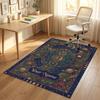 Cosmic Owl Theme Soft Crystal Velvet Rug Custom Name & Text Print Non Slip Floor Rug for Bedroom Living Room