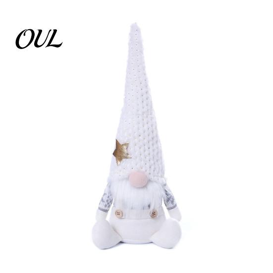 Plush Holiday Table Ornaments Christmas Knit Gnome Plush, Nordic Forest Elf Faceless Doll Figurine Decorations for Shelf, Soft Stuffed Home