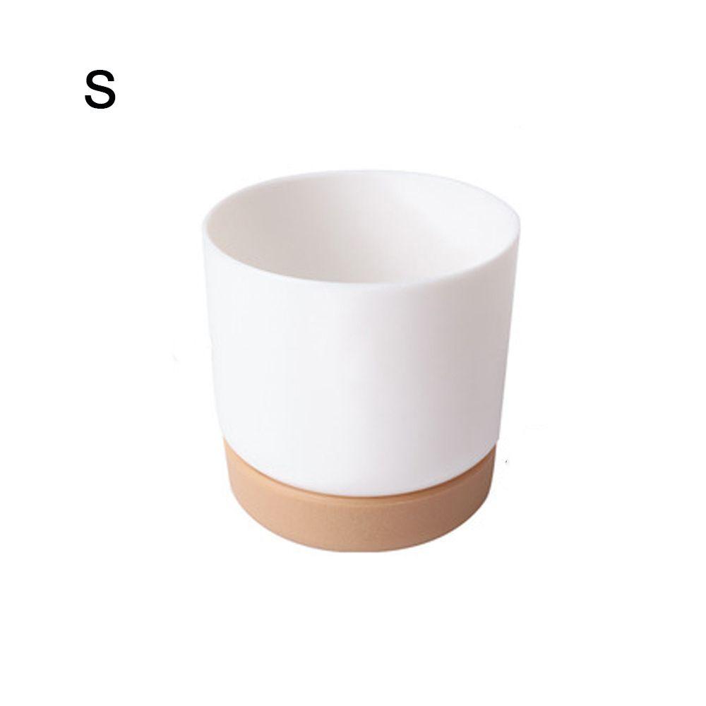 Self Watering Flowerpot Automatic Water Absorption Storage Round Double-layer Succulent Planter Pot Small Green Plant Flowerpot