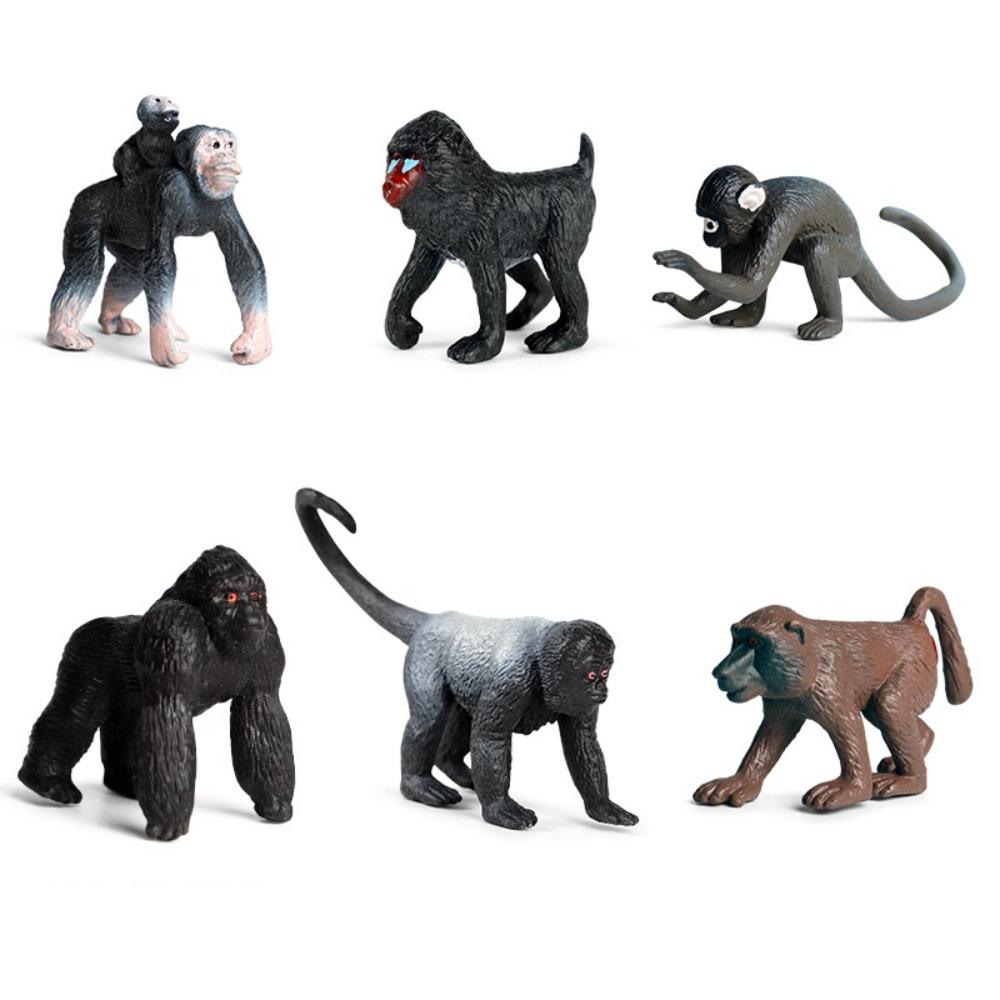 Education Chimpanzee Model Wild Animal Orangutan Gorilla Model Monkey Action Figures Kids Toy