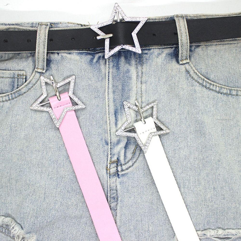 Accessories Five Pointed Star Women Waist Belt Star Buckle Belt Adjustable Waistband Corset Belt