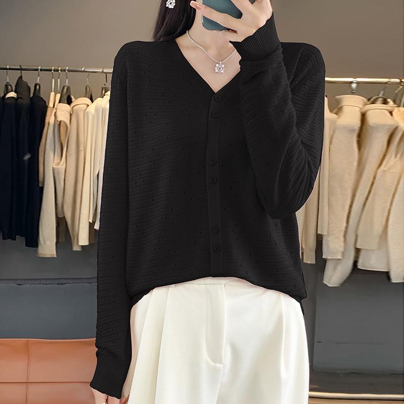 Женский легкий кардиган из 50% шерсти и 50% шелка Mulberry — универсальный трикотаж на все 4 сезона для комфорта и стиля в любое время года