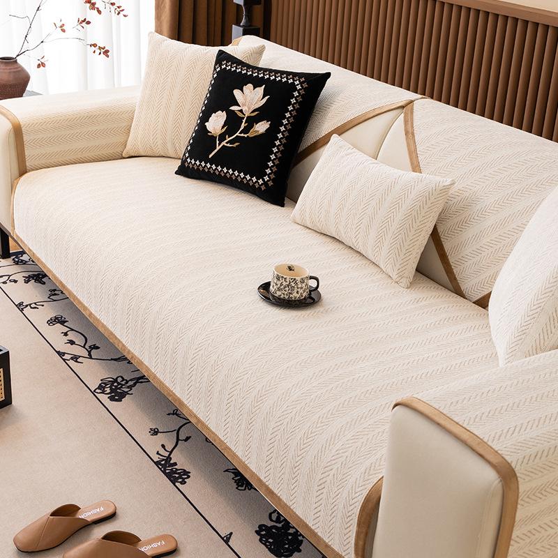 French Medieval Sofa Cushion Universal In All Seasons  New Seat Cushion Cover Cloth Non-Slip Light Luxury Straight Row Sofa Cover