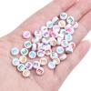 500G Acrylic Colorful A-Z English Letter Beads Flat Round Alphabet Beads For Jewelry Making DIY Couple Friendship Bracelet Necklace