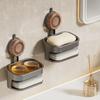 Double Layer Soap Dish Wall-mounted Bar Soap Holder Creative Laundry Soap Rack