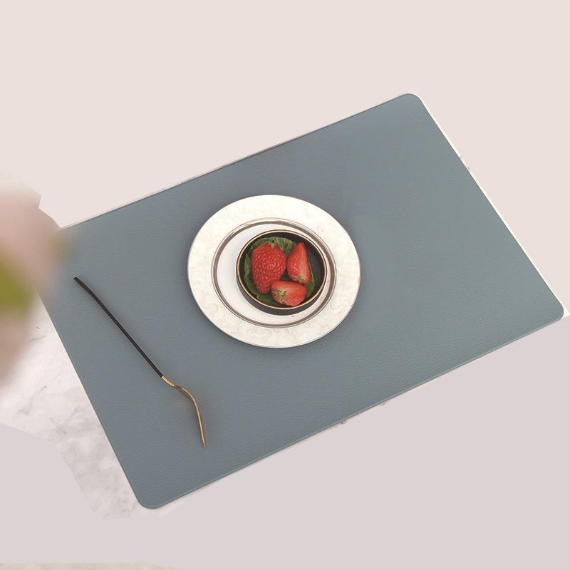 Скандинавский домашний кожаный коврик для столовых приборов, гостиничный ресторан, западный коврик для столовых приборов, прямоугольный водонепроницаемый маслостойкий коврик