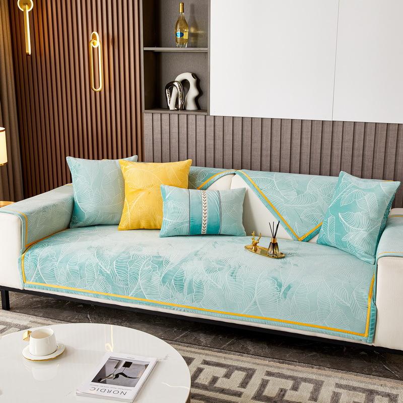 Новые зимние мягкие чехлы для диванов, жаккардовые диванные подушки, противоскользящая защита для дивана, съемный чехол для дивана, одеяло для гостиной