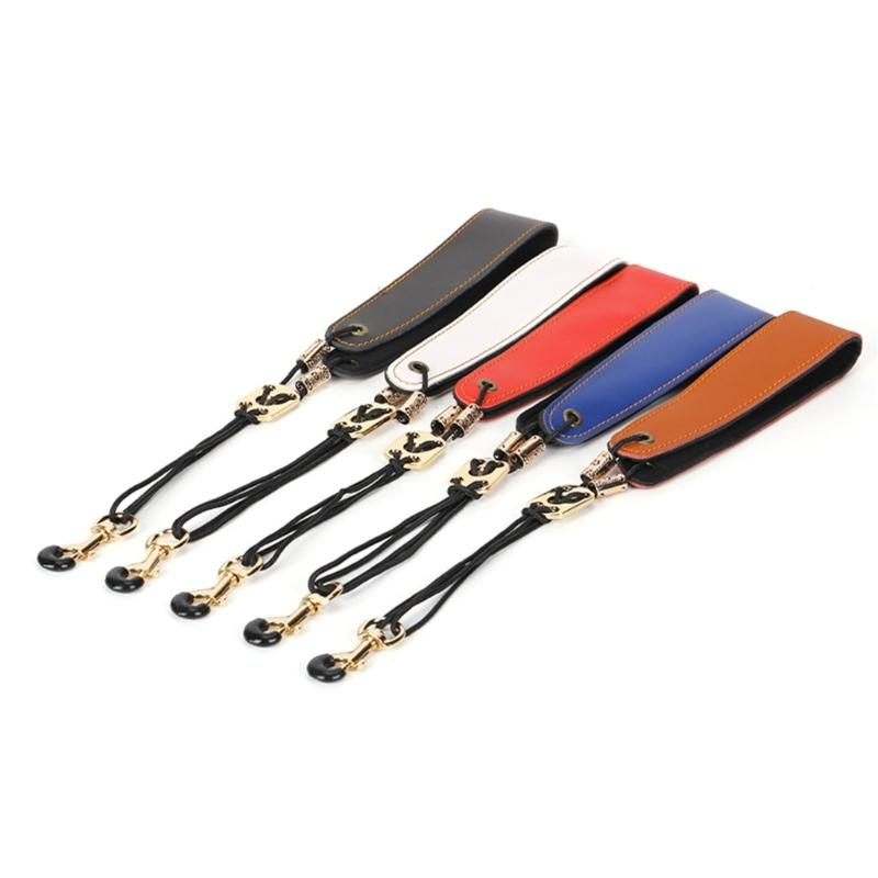 Comfortable Adjustable Saxophone Shoulder Strap Leather Support PU Texture for Clarinet Electric Wind Instruments