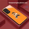 Рюкзак Медведь Белый Для Samsung Galaxy S 8 9 10 20 Plus 21 FE 22 23 24 Ultra S7 Edge Черный Закаленное Стекло Чехол для Телефона Жесткий Чехол