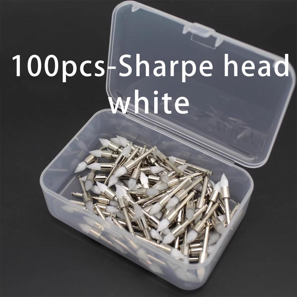 Dental Polishing Brush Set - Bowl-Shaped, Hollow Mandrel, Flat Head, 100 Pcs, Colored.