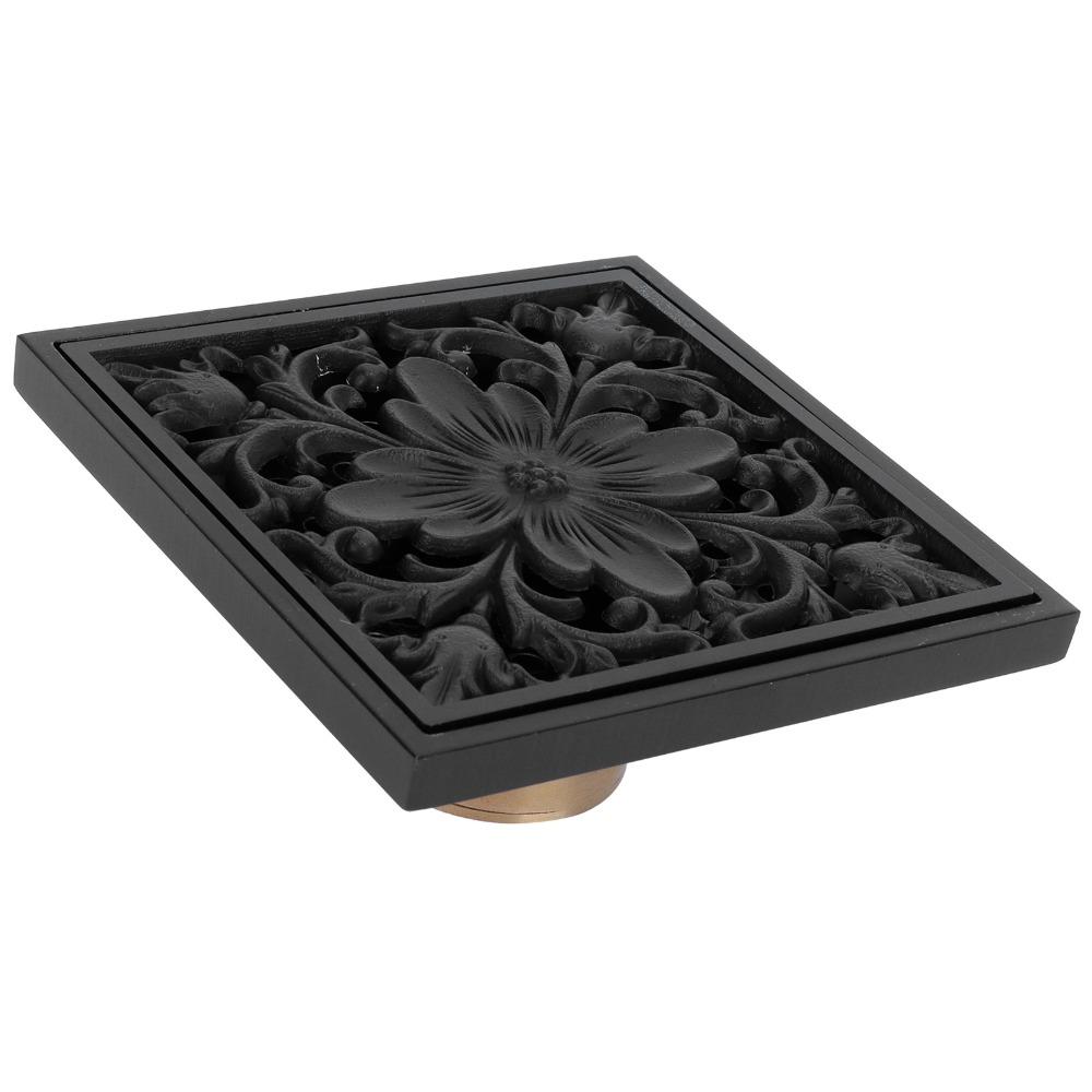 Brass Floor Strainer Square Floor Drain Universal Fit Concealed Floor Drain Commercial Use
