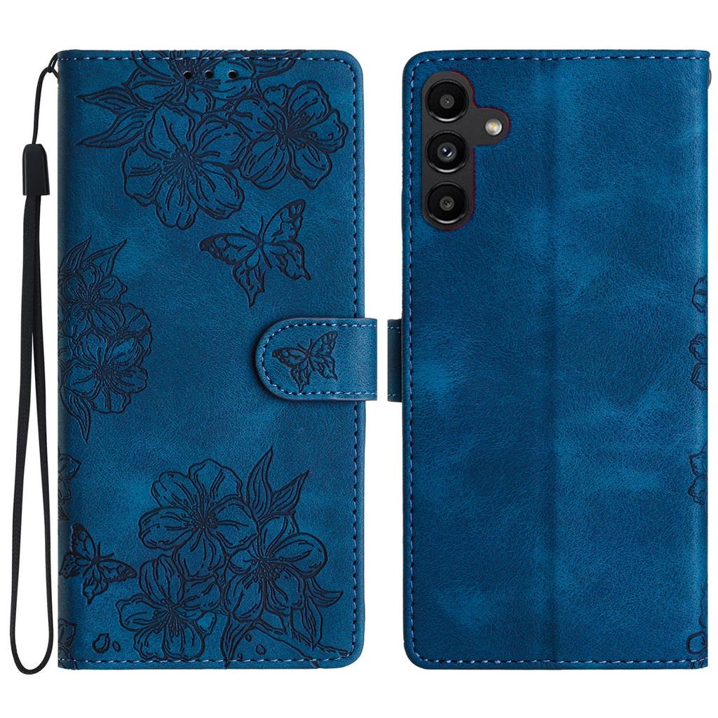 Чехол для Samsung Galaxy A16 5G/A16 4G с рисунком бабочки и цветка, кожаный чехол для телефона с тактильным покрытием