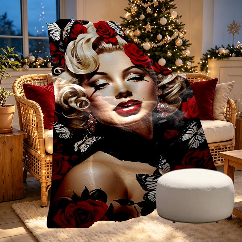 Singer Print Blanket - Soft & Comfortable, for Bedroom, Travel, Sofa, Home Decoration - Birthday Christmas Gift for Friend
